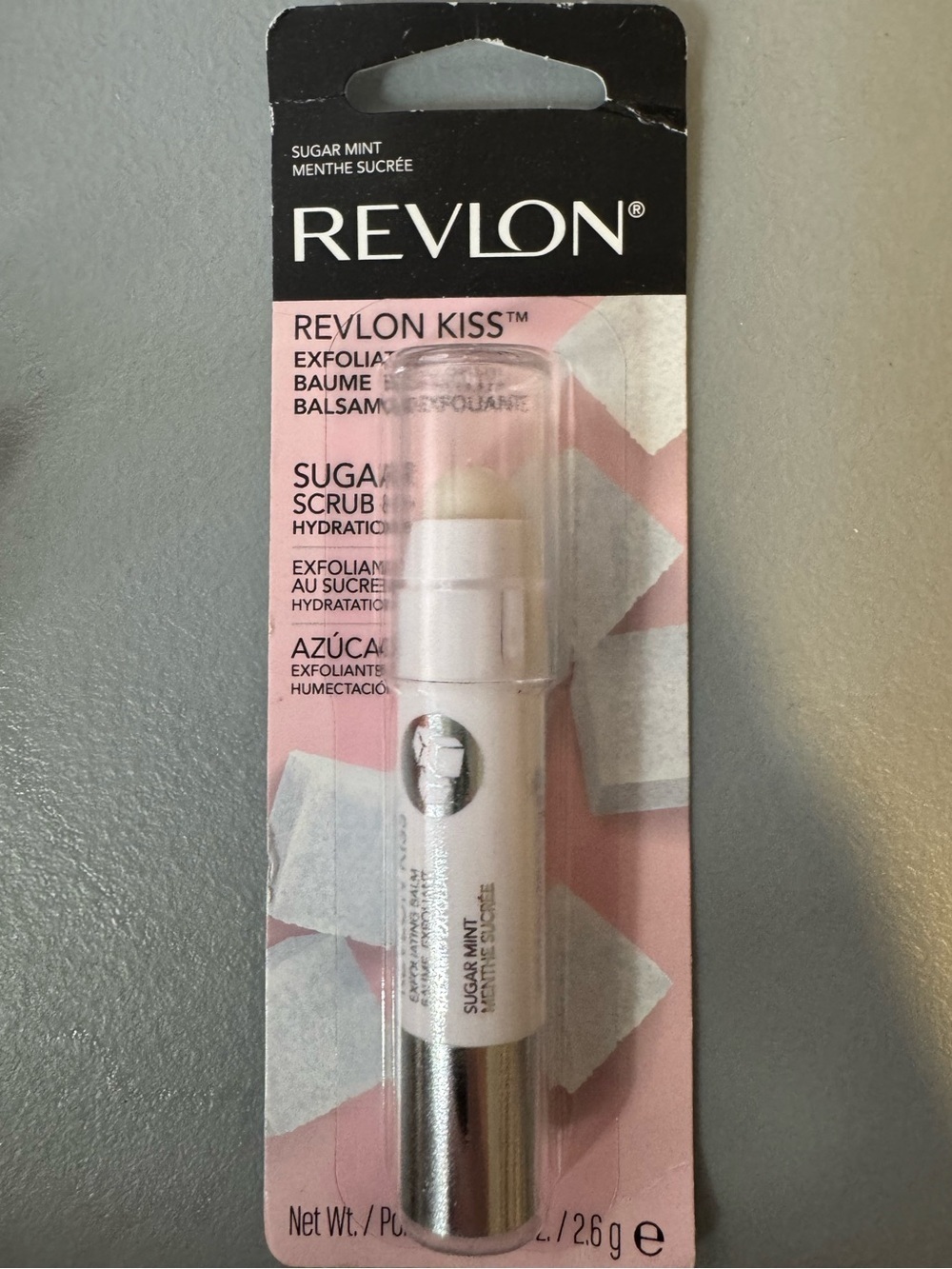 Revlon Sugar Mint Kiss Lip Scrub Balm - Pink & Silver hydrating exfoliating